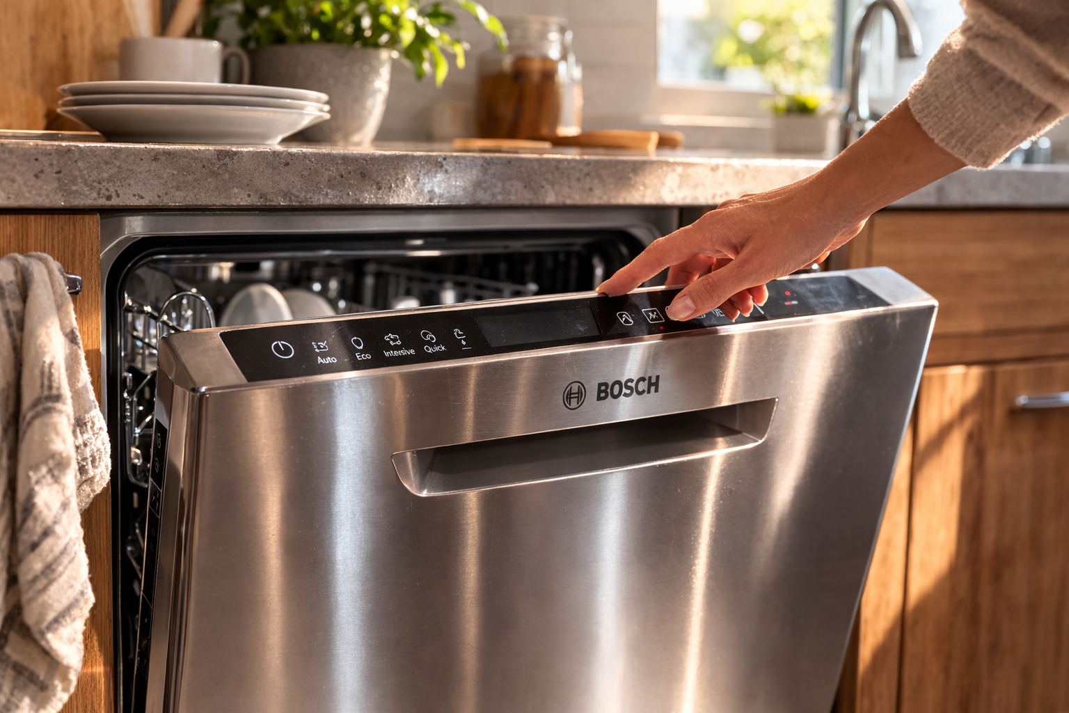 pressing bosch dishwasher buttons that are not responding on control panel