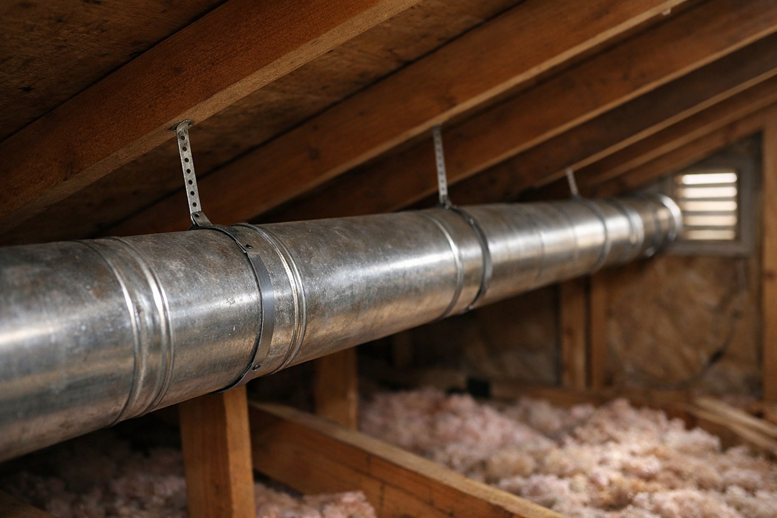 Long dryer vent run through attic space