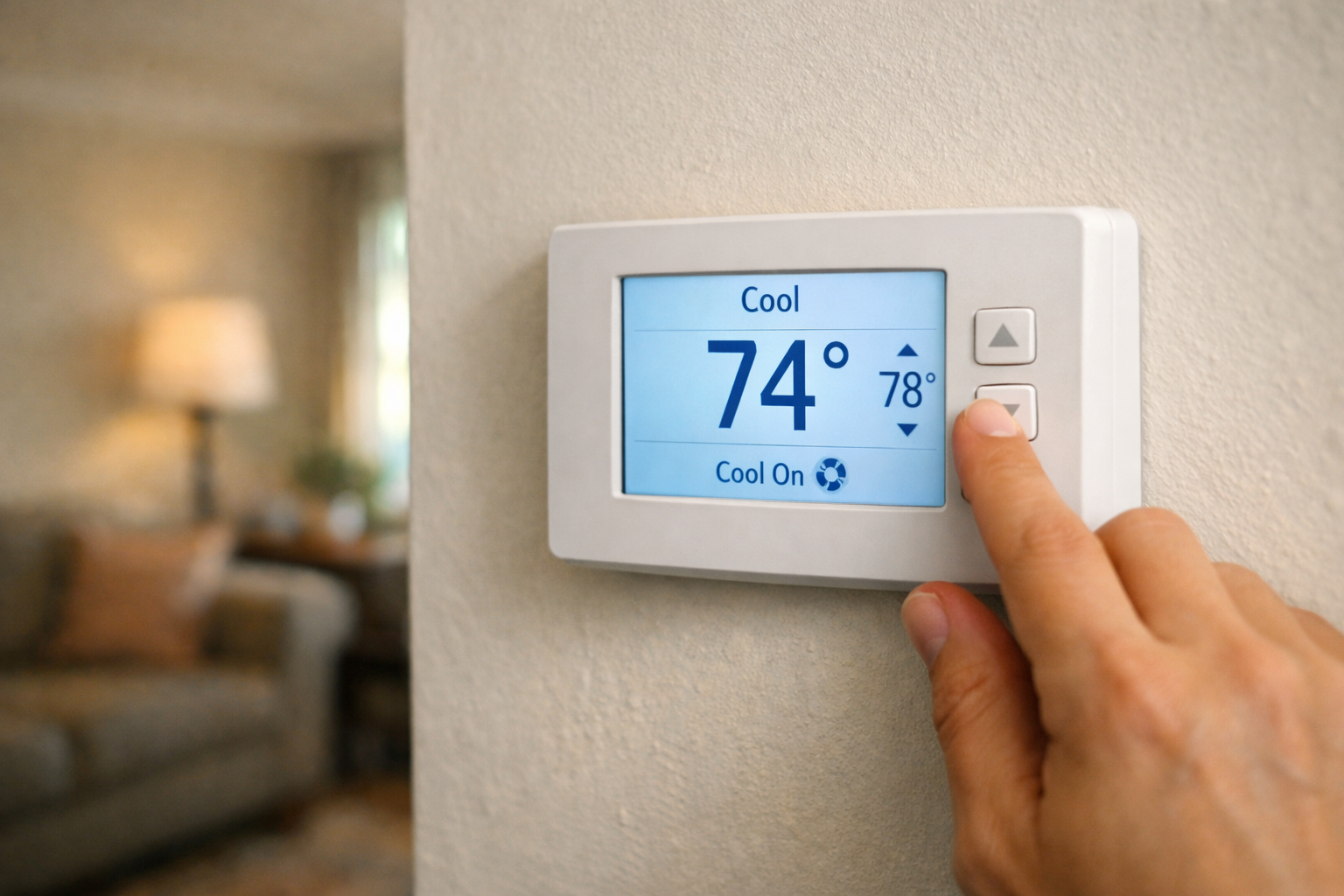 adjusting thermostat settings to fix air conditioner cooling problem
