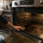 cleaning oven interior before starting self-clean cycle