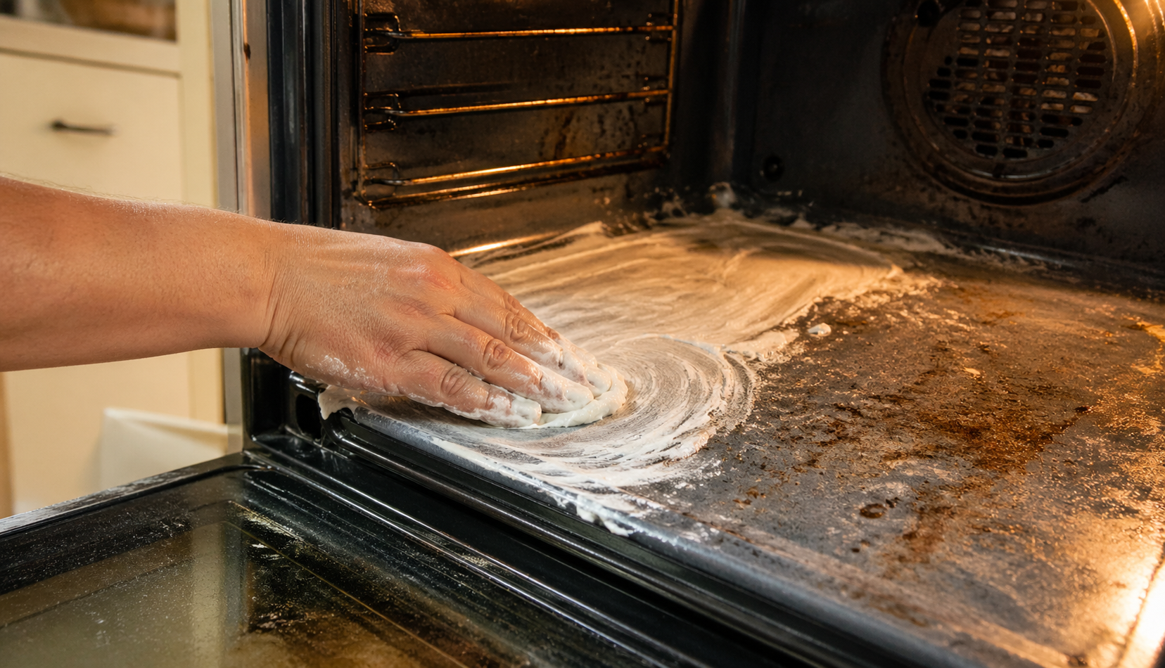 ChatGPT Image Apr 28, 2026, 07_44_36 PM applying baking soda paste to clean oven interior surface