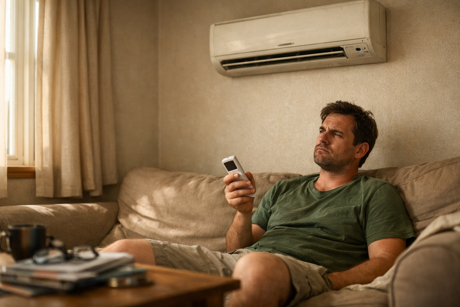 air conditioner running but no airflow in living room scene