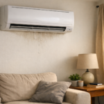 air conditioner leaking water from indoor unit in home setting