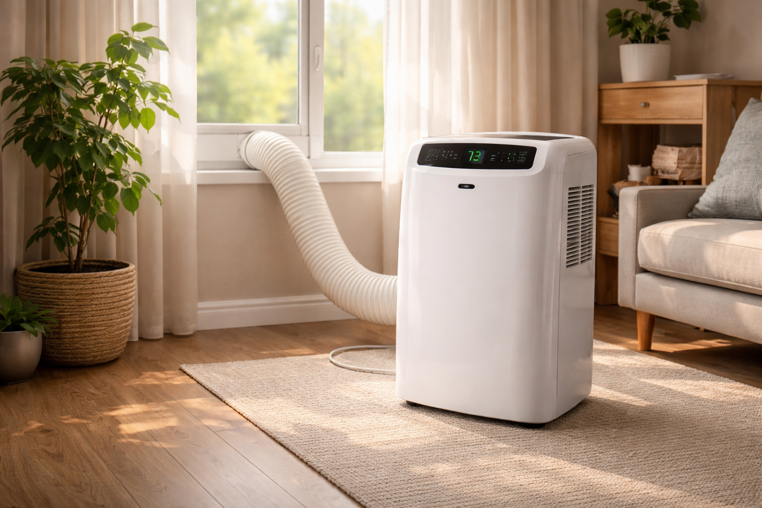 portable air conditioner setup as alternative to window AC installation