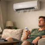 home air conditioner running but not cooling living room scene