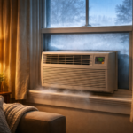 window air conditioner leaking cold air in warm living room winter