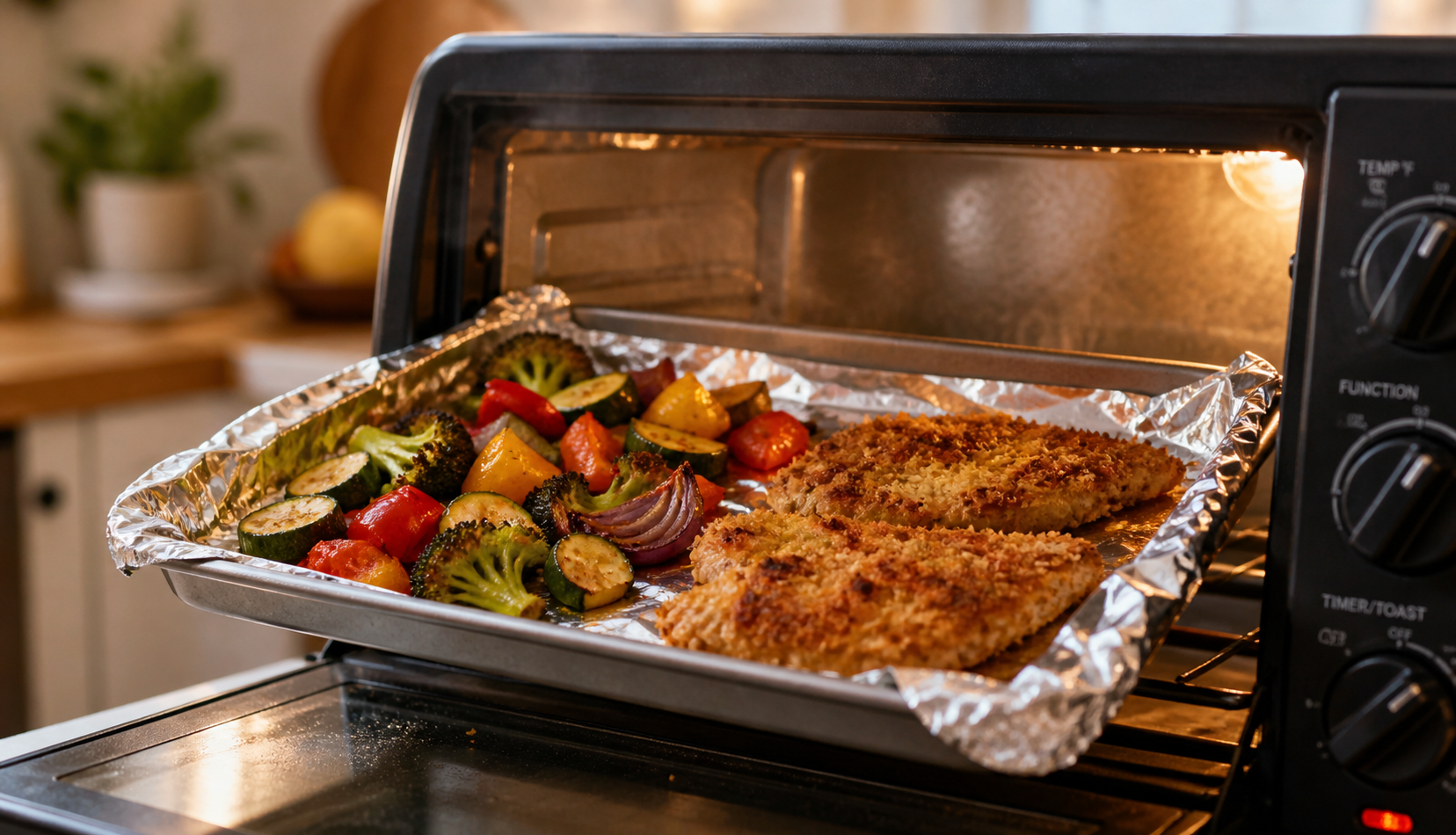 safe use of aluminum foil in toaster oven cooking tray