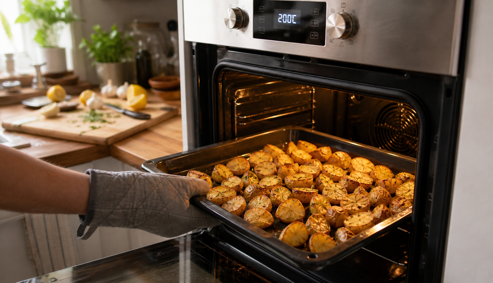 convection oven cooking crispy potatoes like air fryer