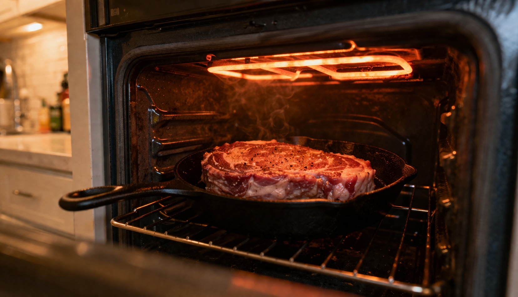 ChatGPT Image May 5, 2026, 10_45_16 PM Steak broiling under oven heat with glowing broiler element