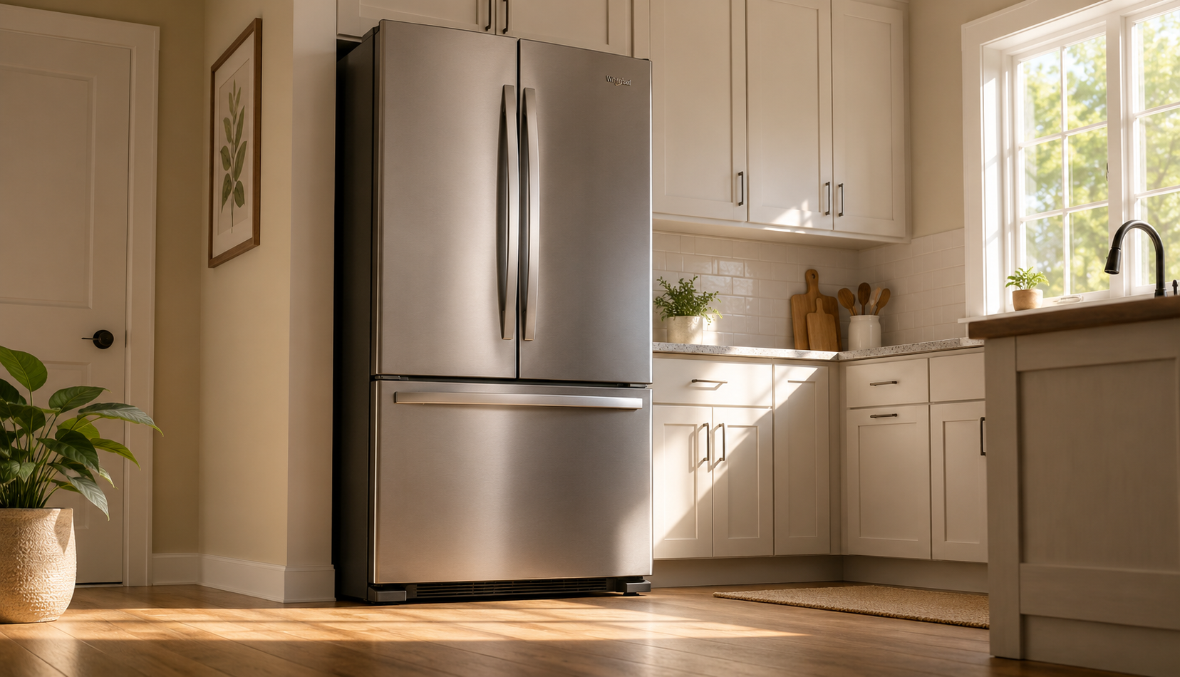 ChatGPT Image Jun 15, 2026, 04_31_55 PM quiet well-maintained refrigerator in clean tidy kitchen morning light