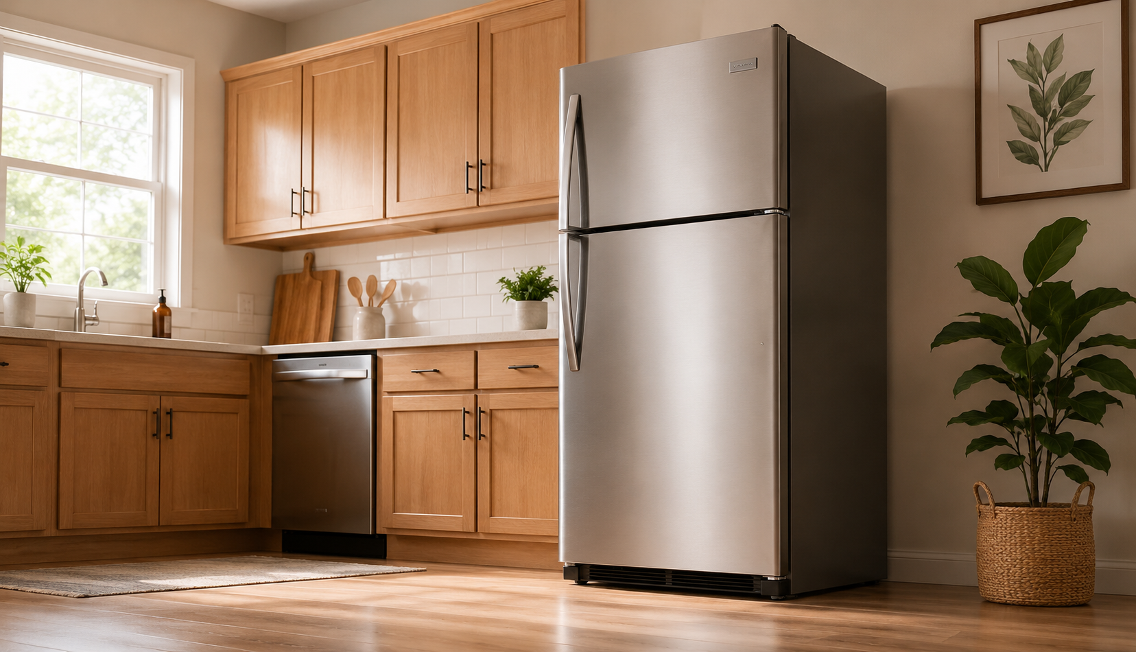ChatGPT Image Jun 18, 2026, 08_50_30 PM refrigerator running normally in clean kitchen after compressor repair
