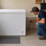 checking freezer power cord and outlet connection