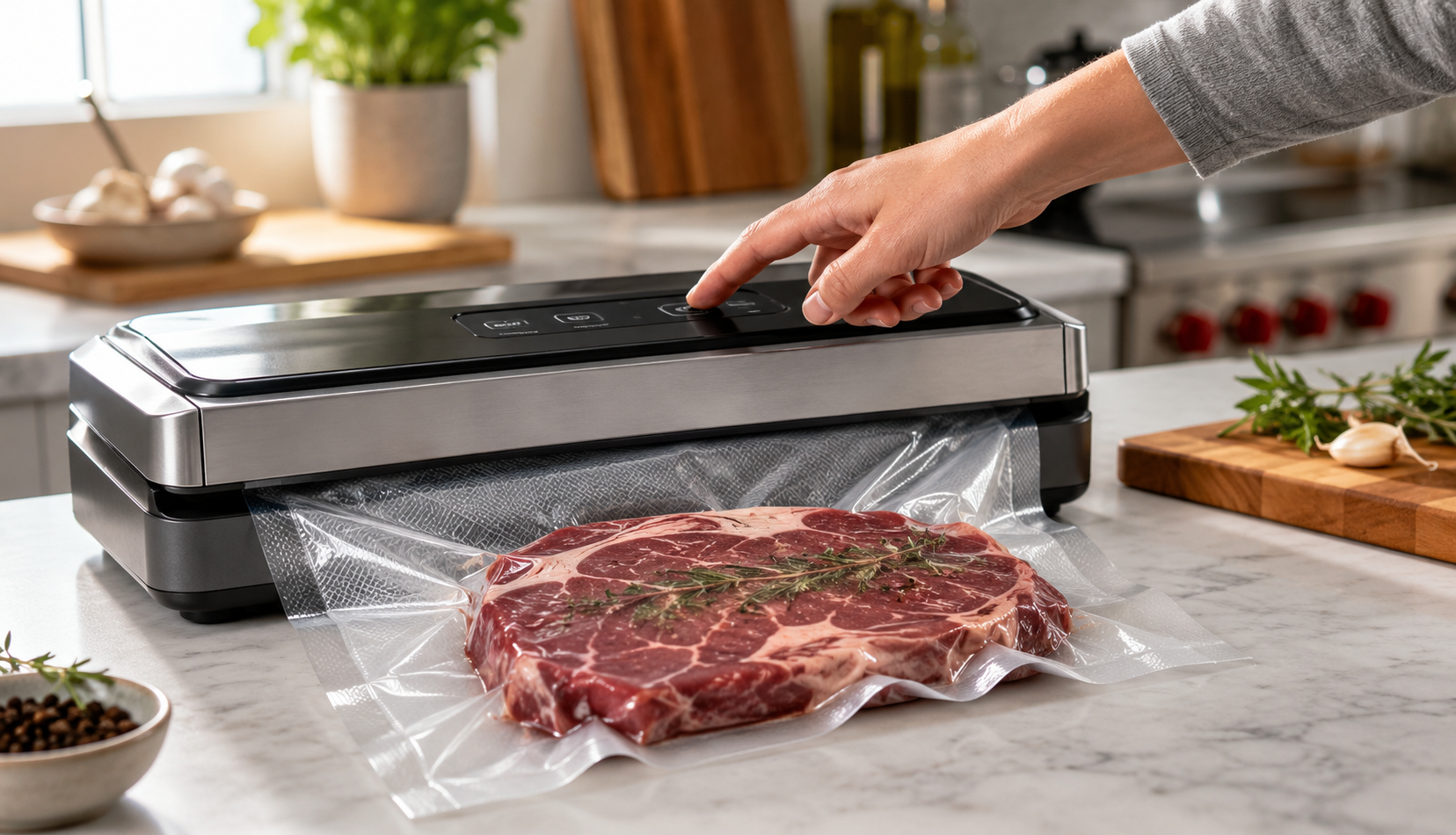 vacuum sealing meat to prevent freezer burn