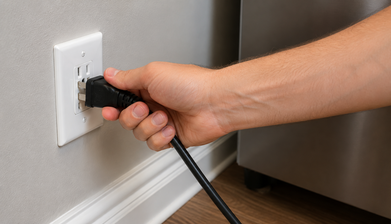 unplugging Samsung freezer from wall outlet for reset