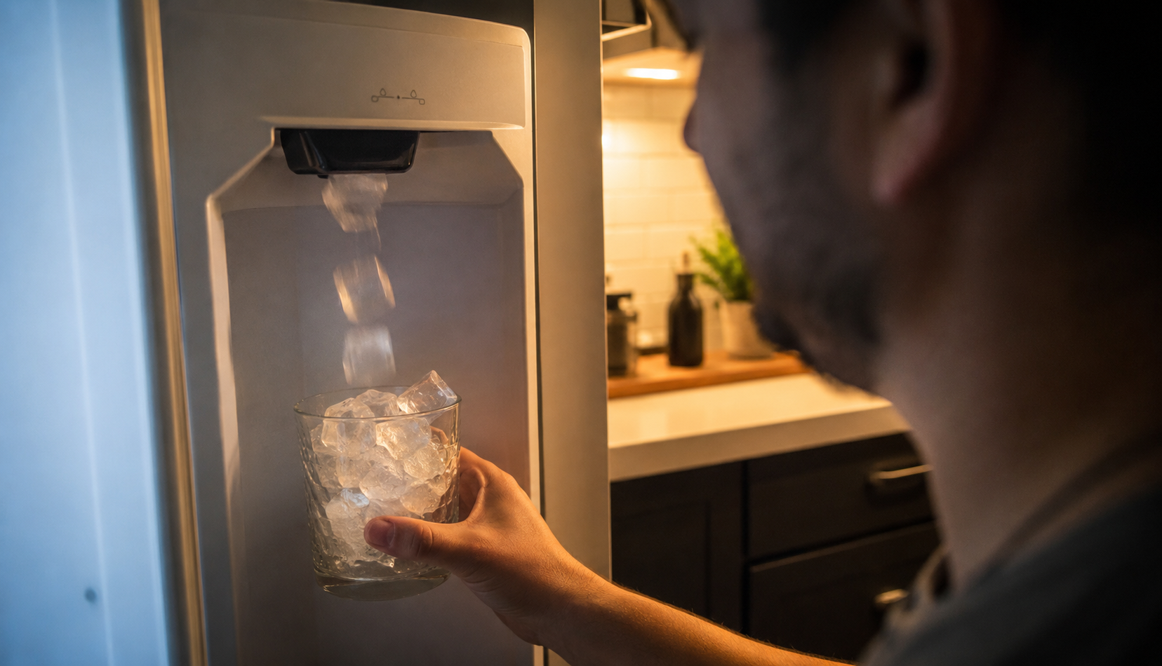 ChatGPT Image Jul 30, 2026, 04_26_38 PM Hands checking an empty ice maker bin inside a freezer