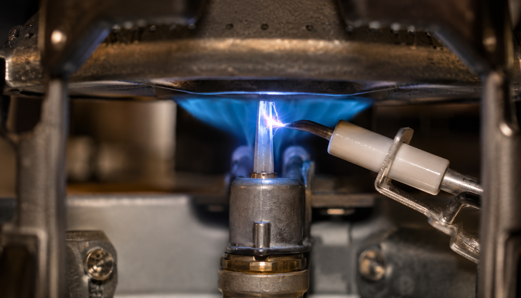 ChatGPT Image Jul 8, 2026, 05_21_25 PM (2) Gas stove pilot light or spark igniter creating flame for burner ignition