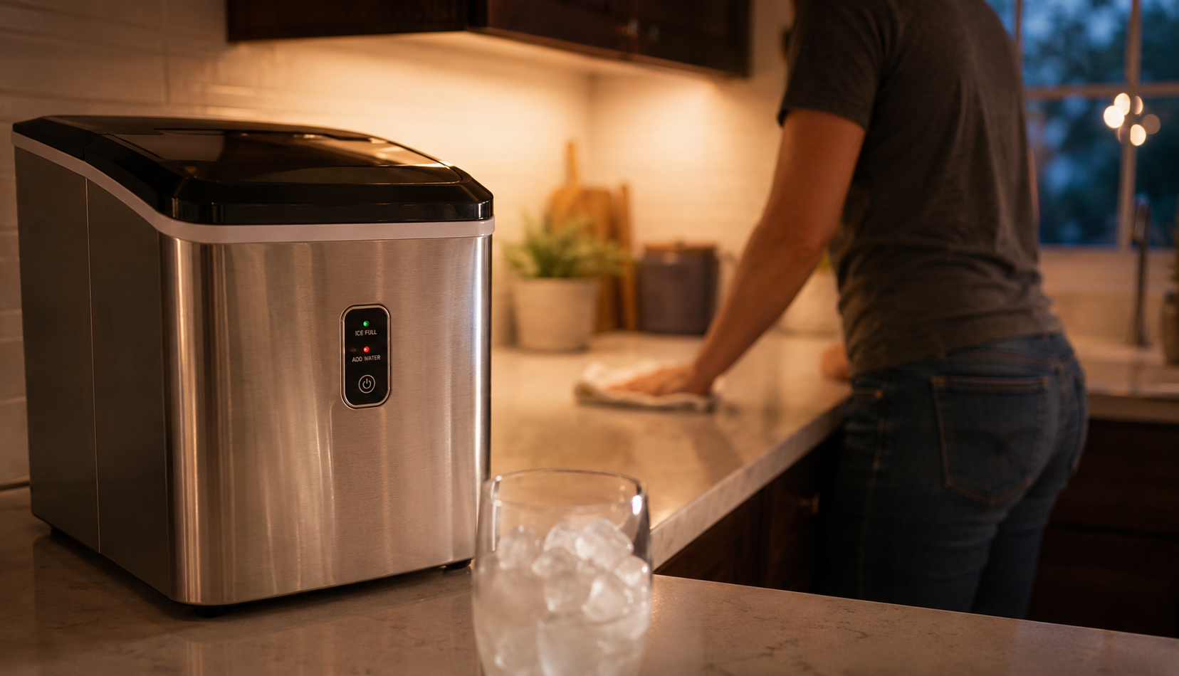 ChatGPT Image Aug 8, 2026, 07_47_43 PM Fresh ice from a cleaned countertop ice maker