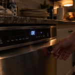 LG dishwasher display showing OE drain error code