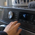 Samsung washer control panel displaying the 4C error code