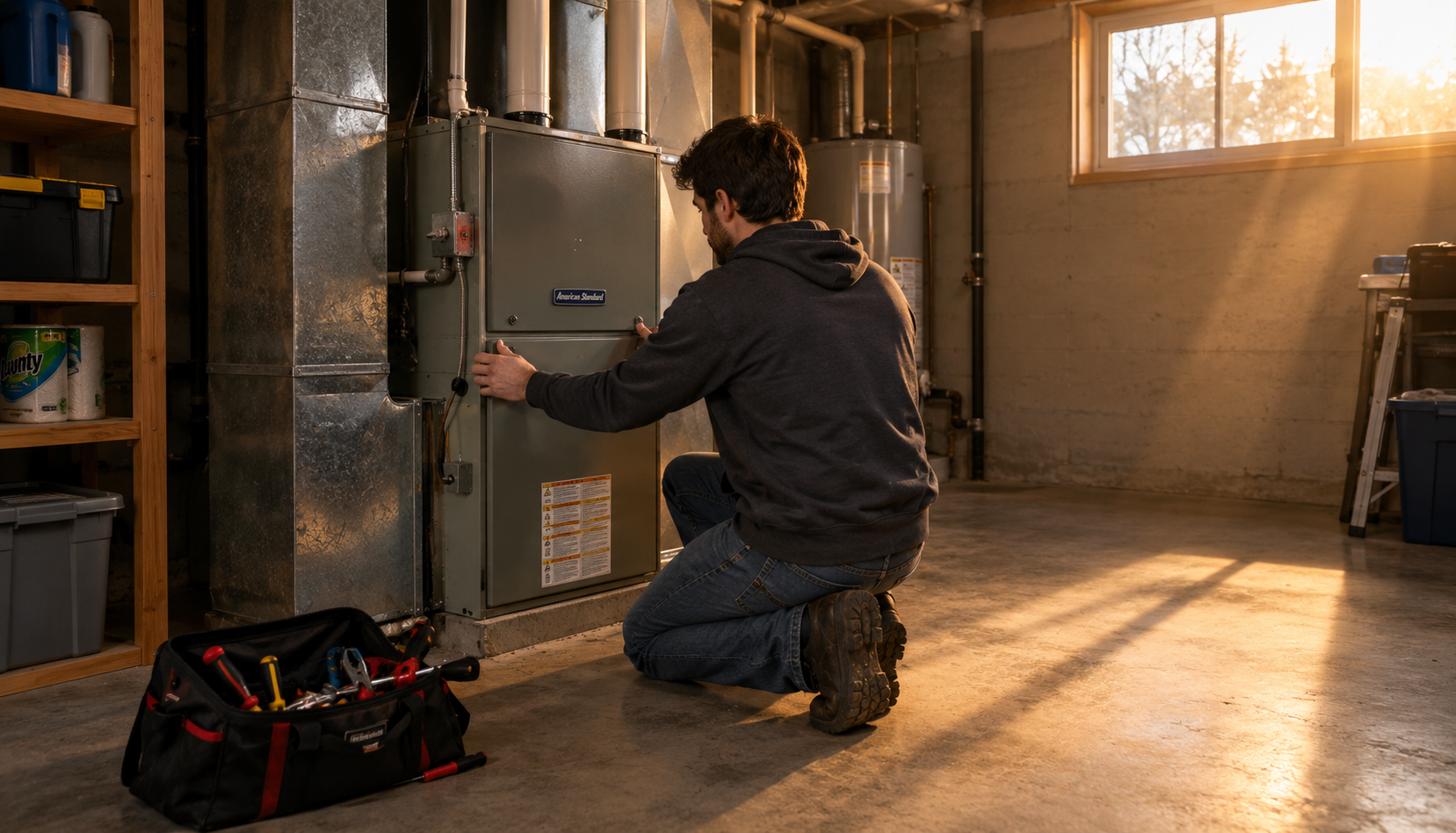 ChatGPT Image Sep 7, 2026, 09_09_16 PM Technician finishing furnace tune up service in utility room