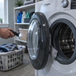 Sock caught in the door gasket of a Whirlpool front load washer