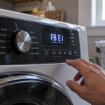 Whirlpool Duet washer display showing a flashing error code